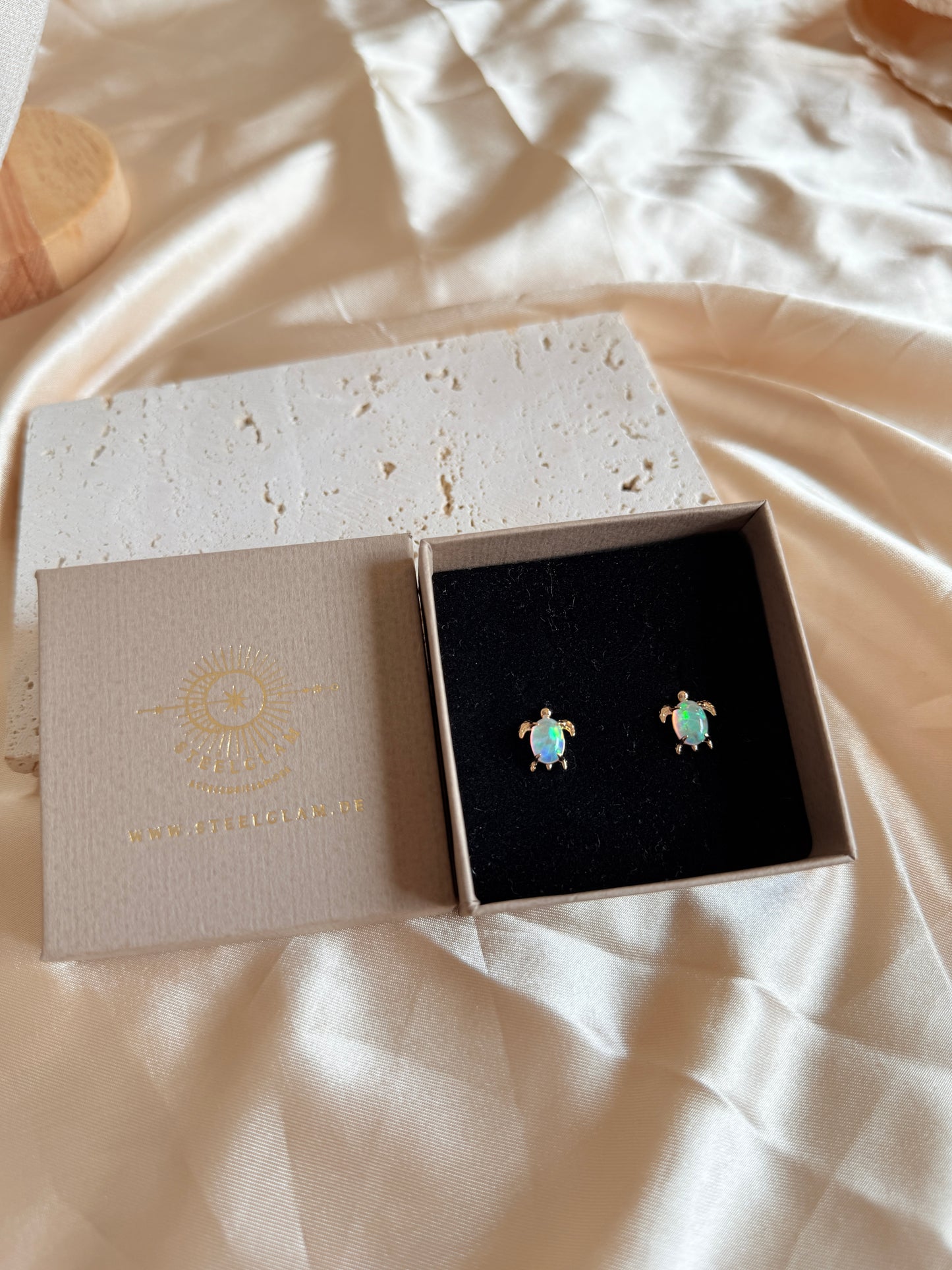 Opal turtle Earrings (silver 925)