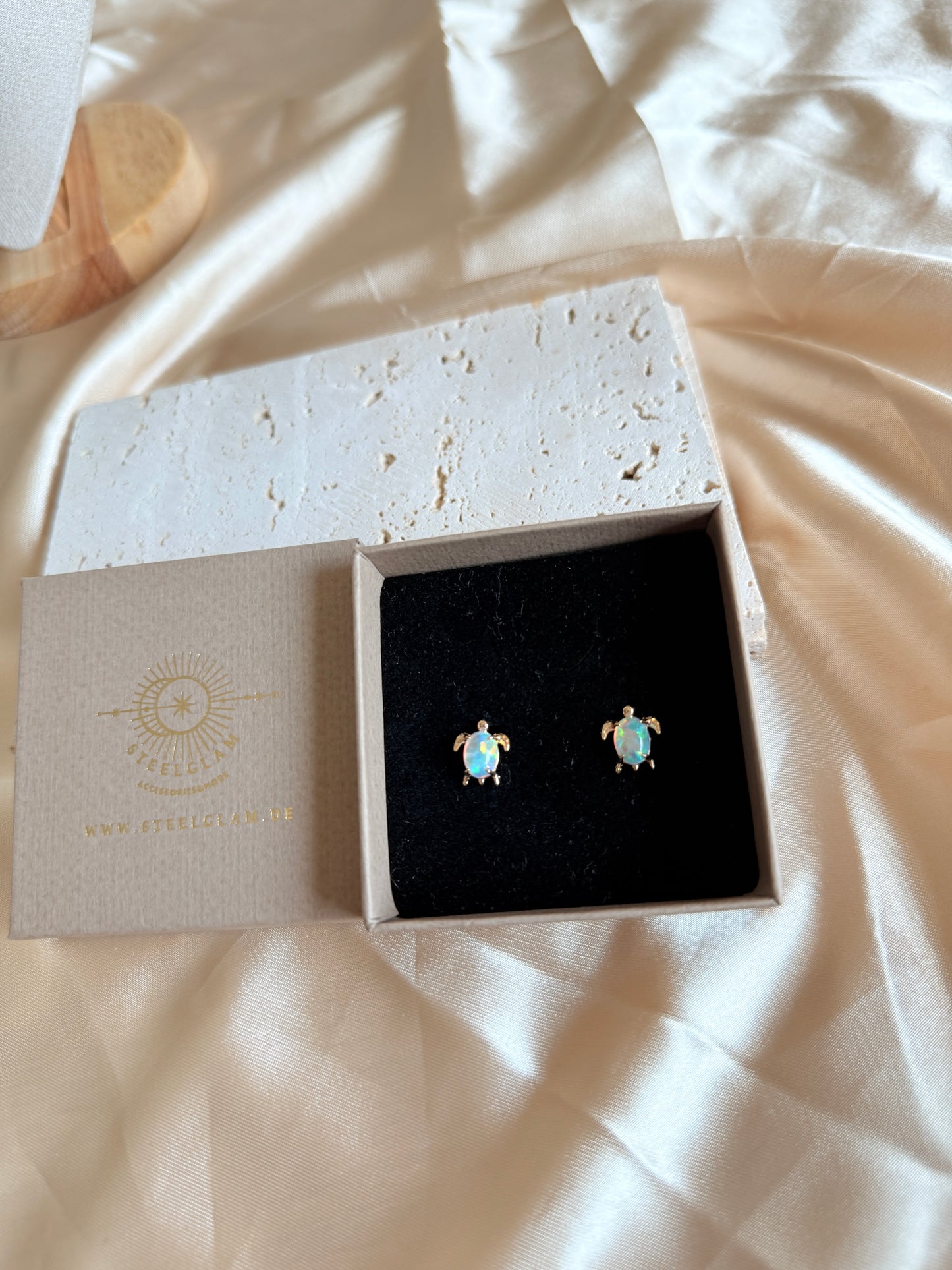 Opal turtle Earrings (silver 925)