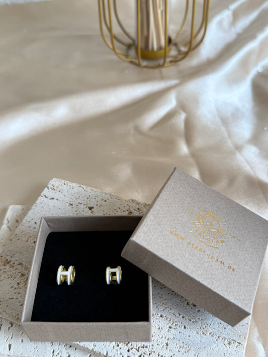 Bliss in White Earrings