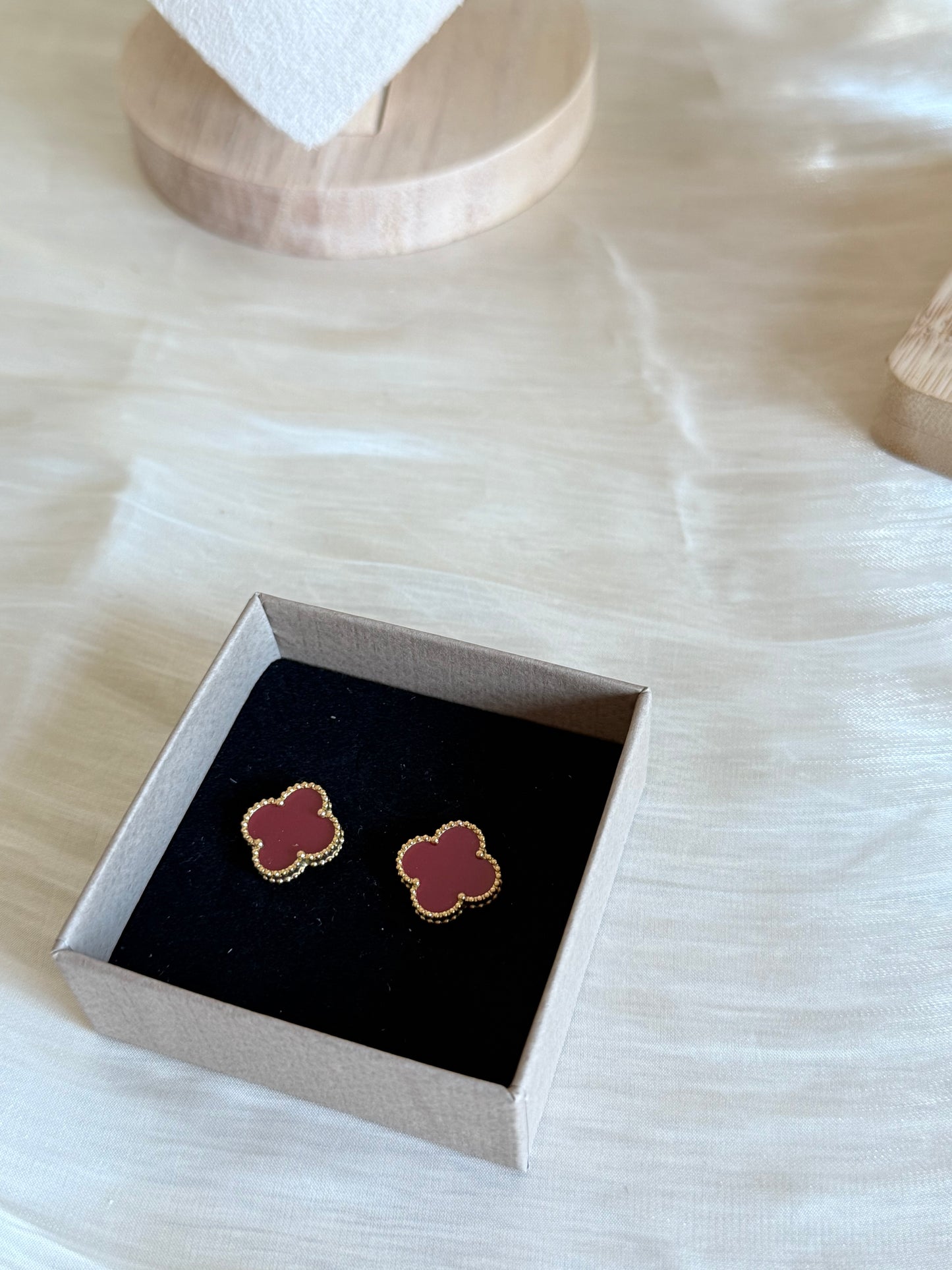 Eline in maroon “Earrings “