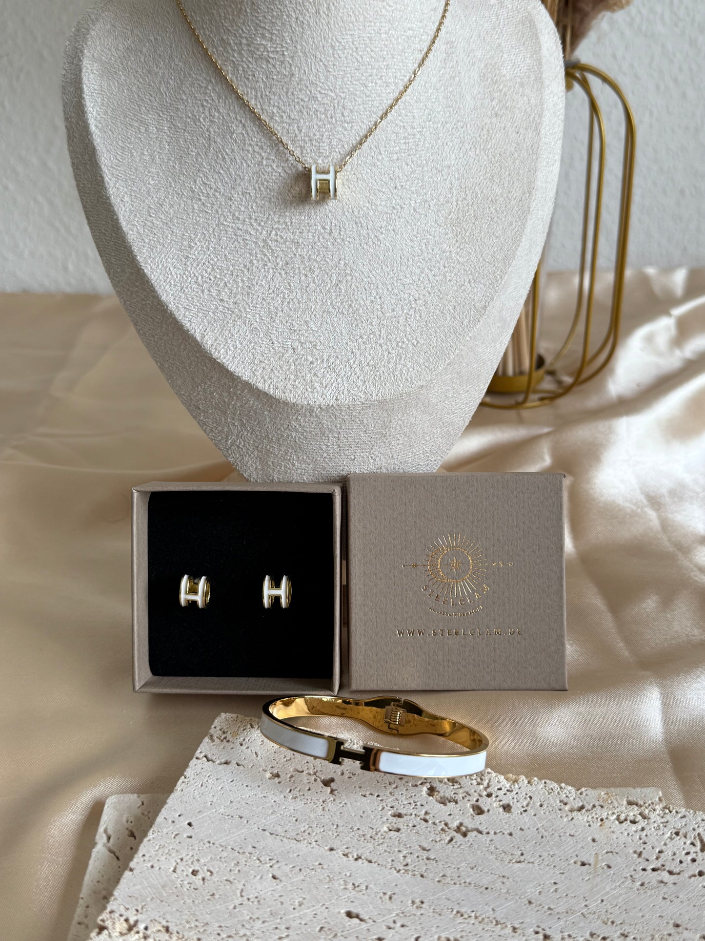 Bliss in White Earrings