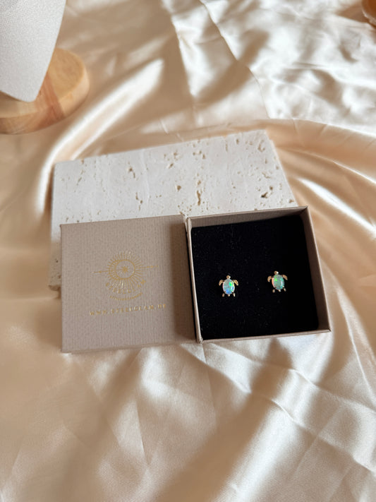 Opal turtle Earrings (silver 925)